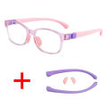 【Solitary waves】Anti Blue Light Kids Glasses Square Children Boy Girls Computer Transparent Blocking Reflective Eyeglasses Silicone Soft Frame. 
