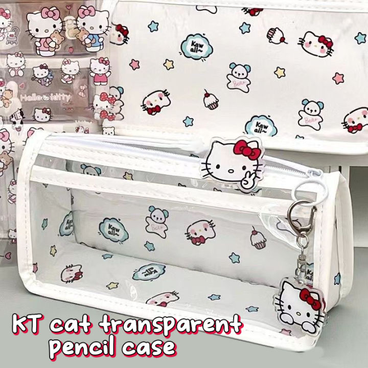 Clear Hello Kitty Pencil Case Sanrio Pochacco Pen Bag Capybara Cosmetic Bag STARLITE