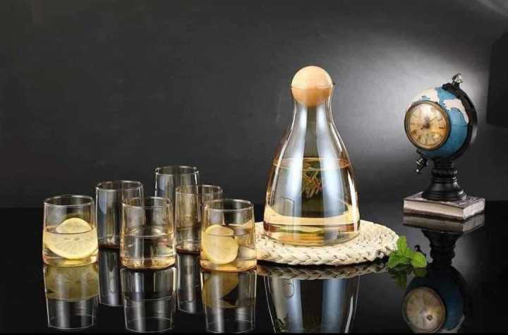 Water%20Set%207%20pcs%20Classic%20Style%20Glass%20Set%20With%20Cork%20Lid%20Imported%20Quality%20Heat%20Resistant%20-%20Image%202