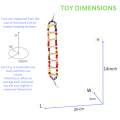 Birds Toy Perch Hanging Swings,Bird Ladder Swing,Parrot Toy,Toy for Love Bird,Canary,Budgies,Cocktaiel,Parakeet,Small and Medium size birds. 