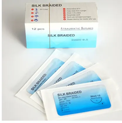 Silk Suture Thread Nylon 12 pcs , Silk, Polyester Monofilament ...