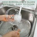 Techmanistan Heat Resistant Clear Glass Pot, Stovetop Glass Cooking Pot with Lid, Clear Pots for Cooking, Glass Soup Porridge Pot Microwave Glass Pan. 