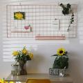 Rose Gold Grid Wall Basket Wire Wall Shelf for Wall Storage Display. 
