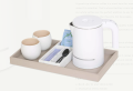 Imported Electric Kettle | Bentley Halo 0.6 Liter Compact Double Wall Kettle, Matt White | Blue LED indicator light | 360° rotatable, Stix controller. 