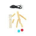 Bamboo Man Toy Diy Bamboo Puppet Kit for Kids Interactive Craft Game for Boys Girls Perfect Gift Children Bamboo Craft Set. 
