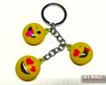 3 Emoji Faces in One Key-Chain  Key-Holder  Key-Rings For School Bags, Bikes & Cars  Latest Design. 