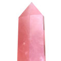 Rose Quartz Pillar Exquisite Fine Workmanship Compact Delicate Hand-made Faux Crystal Wand Decor for Home. 