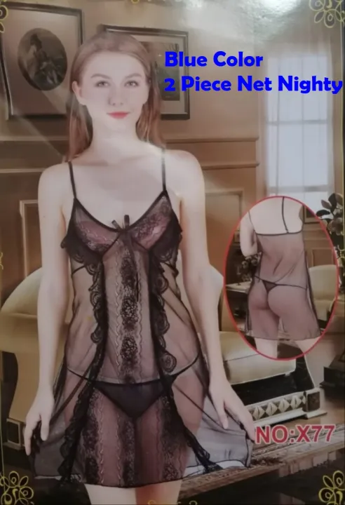 2%20Piece%20Set%20Lace%20Open%20Exposed%20Women%20Hot%20Sexy%20Girls%20Baby%20doll%20Nighty%20Dress%20-%20Image%203