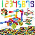 Interlocking Plastic Tubes Water Pipes with Wheels Building Blocks.. 