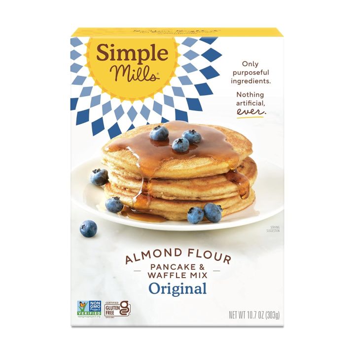 Simple Mills Almond Flour Pancake & Waffle Mix, Original - Gluten Free, Plant Based, Paleo Friendly, Breakfast 1000gm