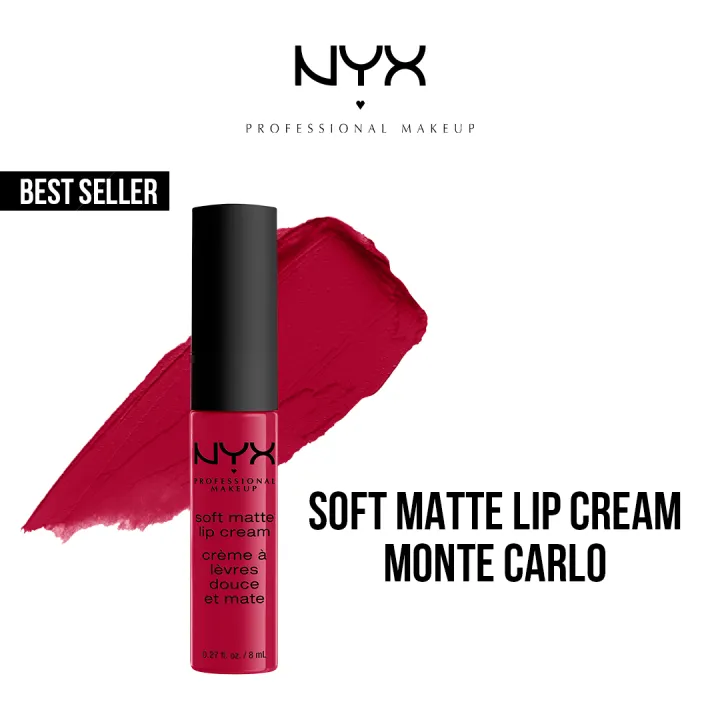 NYX%20Professional%20Makeup%20-%20Cosmetics%20Soft%20Matte%20Lip%20Cream%20Liquid%20Lipstick%2010%20Monte%20Carlo%20-%20Image%204