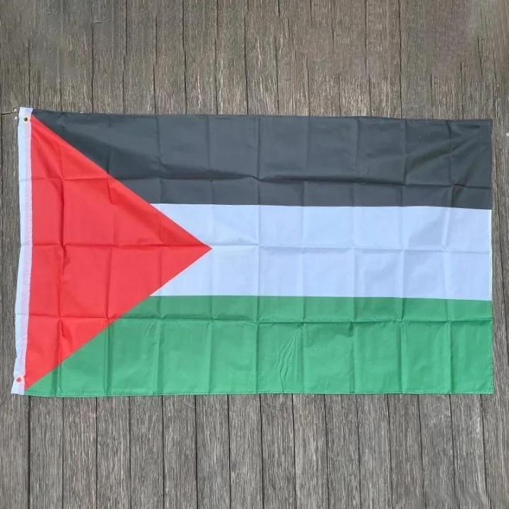 60 x 90cm/90x150cm Palestine Flag Hanging Polyester Gaza Palestinian Banner for Decoration National Palestine Palestinians Flags Moonlight