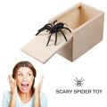 Scare Box Wooden Prank Trick Scaring Toy Spider Toys April Fool's Day gift Halloween Surprise Box. 