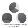 7 Seater L Shape Sofa Cover -2 Pieces - 4+3 Size - Cotton Jersey. 