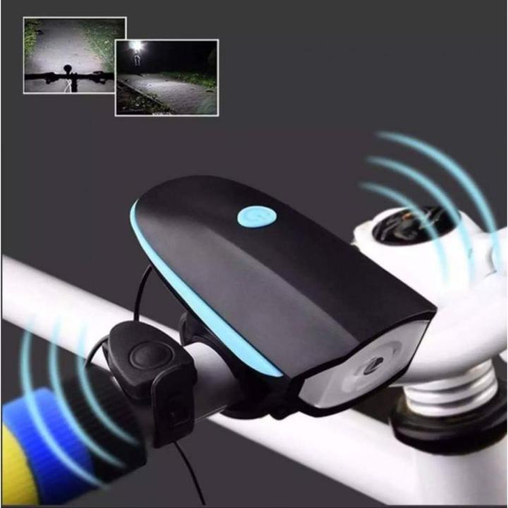 Bicycle Bell USB Charging Bike Horn Light Headlight Cycling