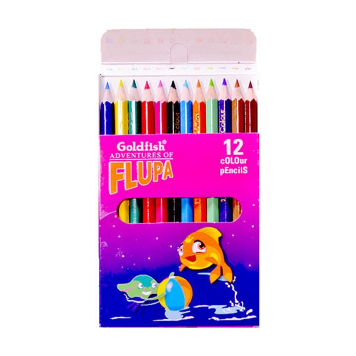 Gold Fish Adventures Of Flupa 12 Color Pencils