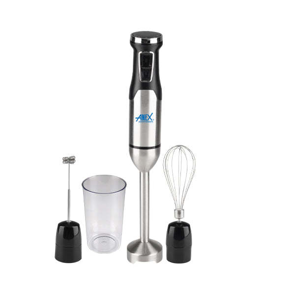Anex AG-146 Deluxe Hand Blender with Beater, Milk Frother & Titanium Blades - 1000 watts
