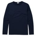Basic Round Neck Full Sleeves T-Shirt For Men - Blue. 
