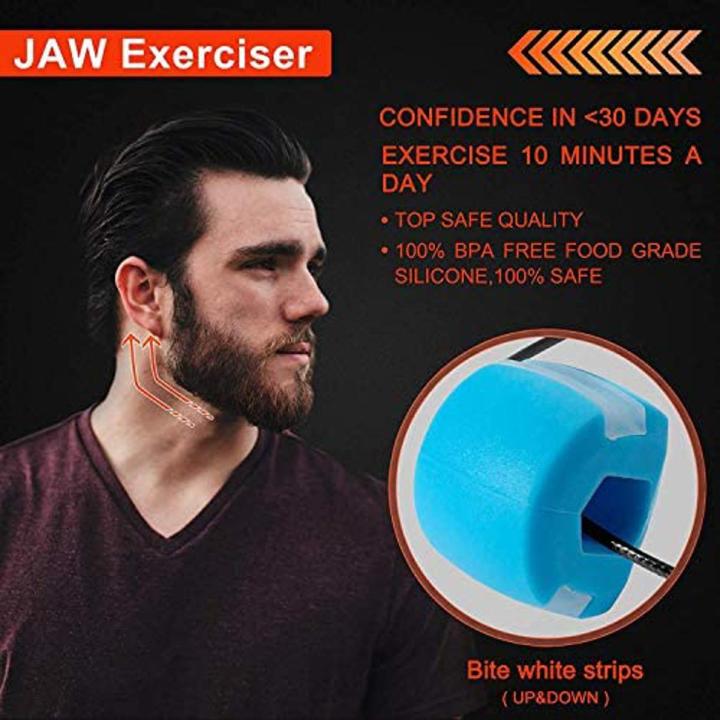 Jaw Exerciser Jawline Exerciser Ball, Neck and Face Exerciser, Double Chin Reducer, Slim and Tone Your Face, Helps Reduce Stress and Cravings