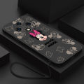 OPPO Reno 12F Reno12 F 5G Minnie Cartoon Mouse Case Shockproof Luxury Liquid Silicon Cover with Lanyard. 