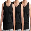 PACK OF 3 BLACK COLOR MEN SANDO VEST IMPORTED QUALITY SOFT FABRIC.. 