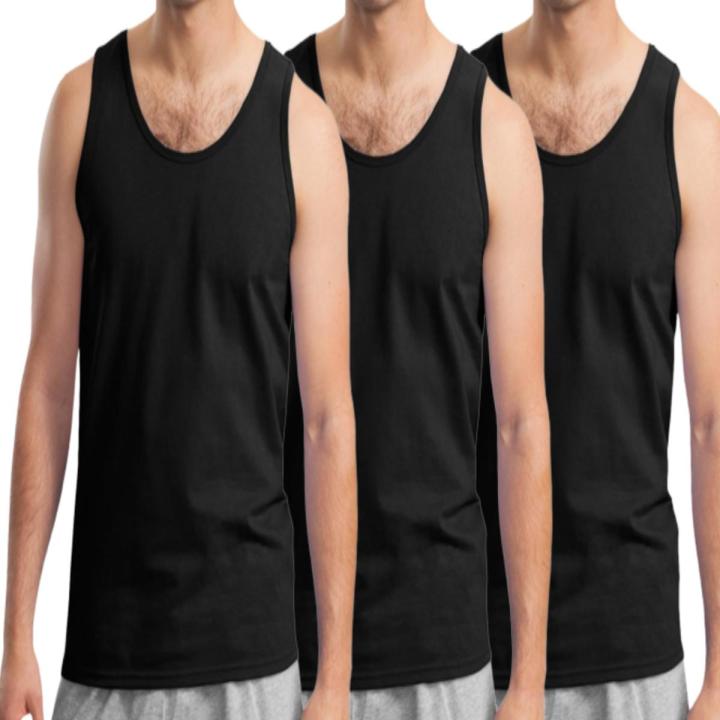 PACK OF 3 BLACK COLOR MEN SANDO VEST IMPORTED QUALITY SOFT FABRIC.