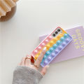 Pop Fidget Toys Bubble Phone Case For Samsung Galaxy S8 S9 S10 S20 FE S21 Plus Note 8 9 10 20 Ultra J4 J6 J8 A6 A7 2018 Cover. 