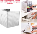 Fictory Anti Splatter Shield Guard, Cooking Frying Pan Oil Splash Screen Kitchen Cover Gas Stove Anti Splatter Shield Guard Protects Skin from Burns Keeps Kitchen Clean Printing Vegetables. 