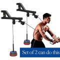 Double Wall Mounted Pulley Cable Machine Wall-Mounted Cable Crossover System. 