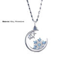 Women Necklace Moon Snowflake Exquisite Wear-resistant Necklace. 