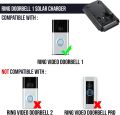 Wasserstein Solar Charger Mount for Ring Video Doorbell 1 with Continuous charging for maximum efficiency. 