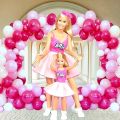 100 Pieces Thick Latex Balloons Pack for Birthday, Baby Shower Party Decoration (Barbie doll theme) (,Pink, White, hotpink). 