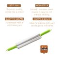 Stainless Steel Rolling Pin with Plastic Handles, Dough Roller for Pizza, Baking, Belan, Belana, Belna, Pie and Cookie with Plastic Handle & Nonstick Surface Roller, Essential Kitchen Utensil Tools Gift Ideas for Bakers -Traditional Pins 10" inch Barrell. 