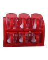 Spice Rack With 6 Spice Jars. 