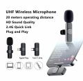 Wireless MIC K8 MICROPHONE Vlogging Mic with Microphone Accessories Video for Type C Android, IOS Lightining & 3.5mm Jack. 