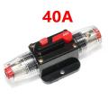 12-60V DC AMP Circuit Breaker 20A 30A 40A 50A 60A 80A 100A Car Inline Replace Fuse Reset Inverter Holder AGU Style Refit Adapter. 