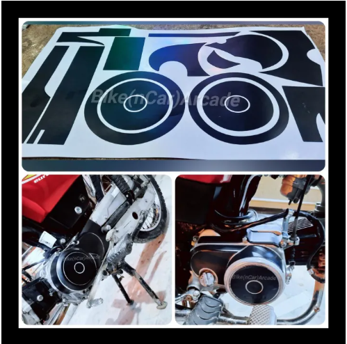 ENGINE VINYL STICKER FOR 70CC BIKE SELF ADHESIVE STICKER