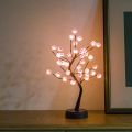 Cherry Blossom Tree Light with Timer - Battery Operated LED Lighted Flower Table Top - Lighted Bonsai Tree Table Lamp Modern Home Decor - Lit Tree Centerpieces Indoor. 