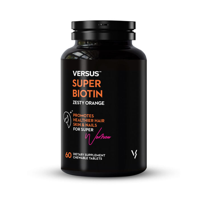 VERSUS Super Biotin Tablets | Biotin for Hair, Skin and Nails |  Natural Hair Loss Treatment for Men & Women | Thicker, Fuller, Stronger Hair