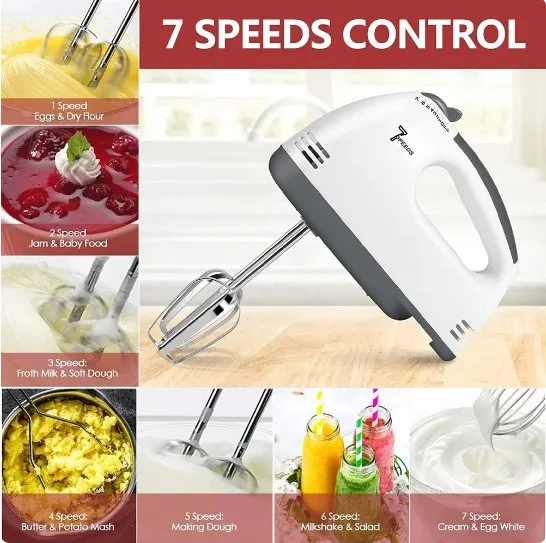 Electric Egg Beater Machine Hand Mixer Handheld Cake Egg Beater Cream ...