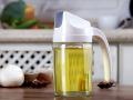 Auto Flip Olive Oil Dispenser Bottle (Oil Jug) Leakproof Condiment Container With Automatic Cap and Stopper,Non-Drip Spout,Non-Slip Handle for (Kitchen ware Cooking)(Oil Jug) Plastic inner glass ( 1 Piece ). 