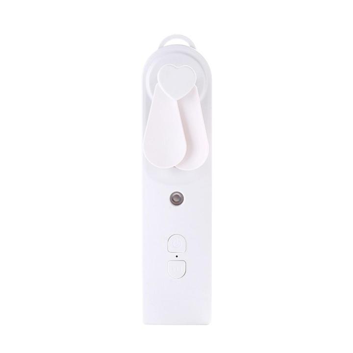 USB Rechargeable 2 In 1 Mini Fan Steamer Facial Humidifier Face Mister Spray Cooling Portable Small Air Humidifier Spray Fan