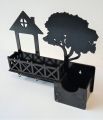 Beautiful Keyholder for Homes, Tree and Home Black Color, Laser Cut. 