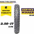 SERVICE WINNER 2.50-17 REAR BACK TYRE FOR 70CC | GENUNIN SERVICE TYRES & TUBES | TUBELESS TYRE. 