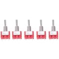 5 x Mini Momentary (On)Off(On) Toggle Switch Model Railway SPDT 12V,silver. 