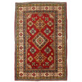 Hand Knotted Oriental Traditional #Bedroom Area Qaleen Carpet, (150x102)cm Kazak Kaleen Office/Study Area Red/Beige Handmade Rug |3'3x4'9ft| - Y15739. 