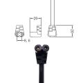 【FOOT SOFA】AC Power Cord For Samsung TCL TV, US 2Pin Plug to IEC 320 C7 Right Angled 90 degree Socket To 2Pin Extension Cable, 0.5m/1m/2m. 