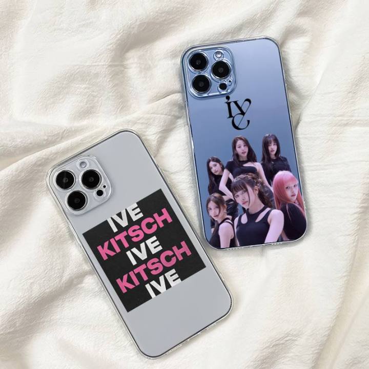 Korea Kpop IVE Phone Case For iPhone 11 12 Mini 13 14 Pro XS Max X 8 7 Plus SE XR Transparent Shell