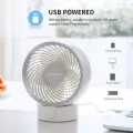 SmartDevil New USB Desk Fan, Small Personal Desktop Table Fan with Strong Wind, Quiet Operation Portable Mini Fan for Home Office Bedroom Table and Desktop (White) uk import. 