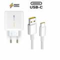 OPPO VOOC Charger Super Fast Charging With 6A Type-C Charging Cable For All Kind Of OPPO Mobile Phones White, Oppo Charger Fast Charger, Super VOOC Charger Super VOOC Power Adapter with Super Fast Charging With 6A Type-C Cable Premium Quality Adaptor. 